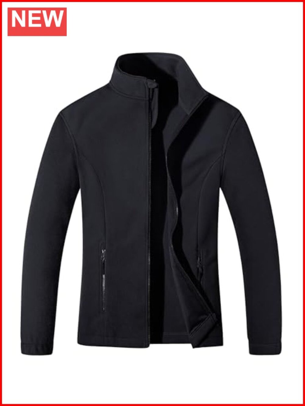 Women's Fleece Zip Up Jacket Lightweight Warm Winter Coat Pockets